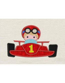 Race Car embroidery design