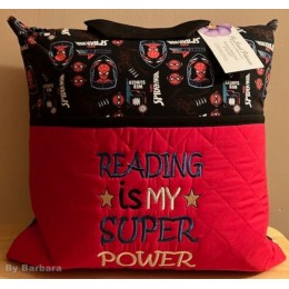 Reading Is My Super Power Embroidery Design