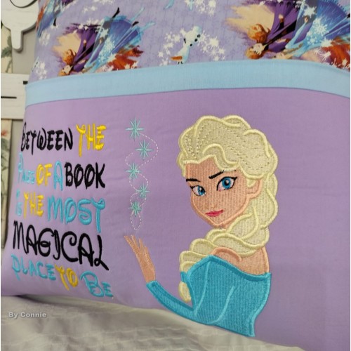 Elsa Frozen with Between the Pages reading pillow