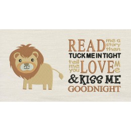 Lion with read me a story Reading Pillow