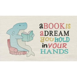 Shark reading with a book is a dream Reading Pillow