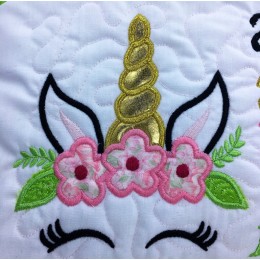 Unicorn Face embroidery design