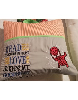Spiderman applique with read me a story