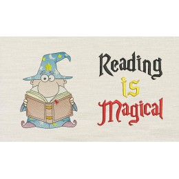 Wizard with Reading is Magical Reading Pillow