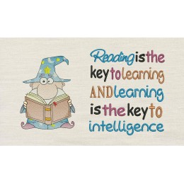 Wizard with Reading is the key Reading Pillow