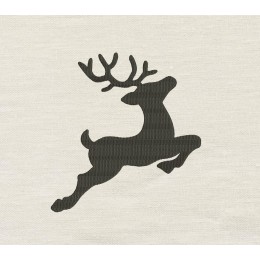 Reindeer silhouette embroidery design