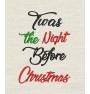 Twas the Night embroidery design