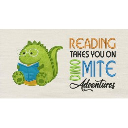 Dinosaur read with reading takes you Reading Pillow