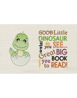 Baby dinosaur trex with little dinosaur Reading Pillow