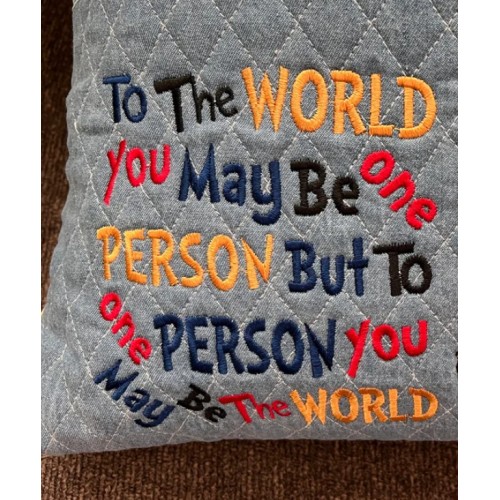 To The World Embroidery design