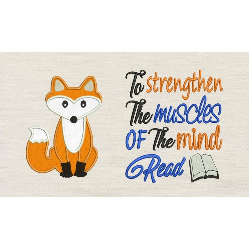 Fox applique To strengthen reading pillow