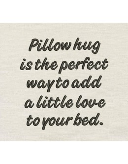 Pillow hug embroidery design