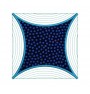 Cathedral Window quilt block in the hoop