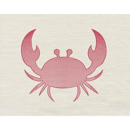 Crab embroidery design
