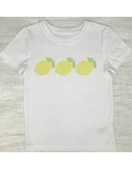 Lemon Trio Sketch Fill embroidery design