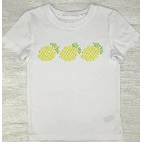 Lemon Trio Sketch Fill embroidery design