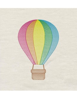 Air Balloon embroidery design