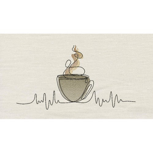 Coffee Embroidery Design