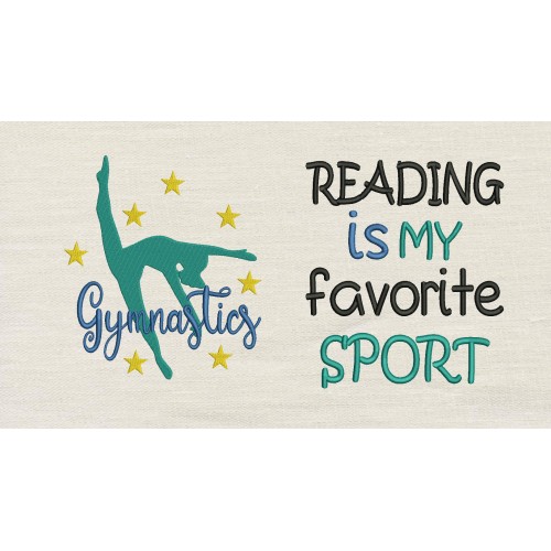 Gymnastics stars reading is my favorite sport Reading Pillow
