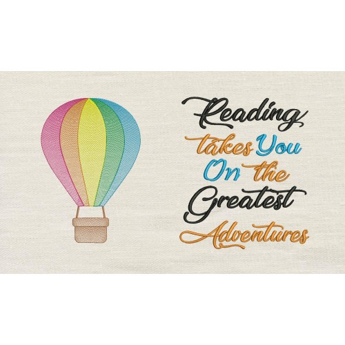 Air Balloon with reading takes you Reading Pillow