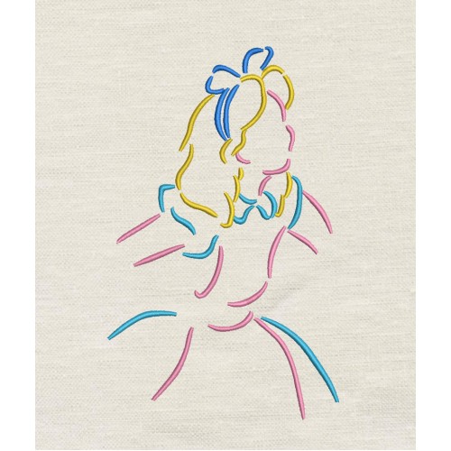Alice embroidery design