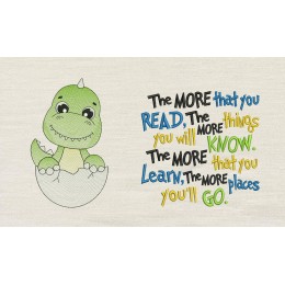 Baby dinosaur trex the more that you read Reading Pillow