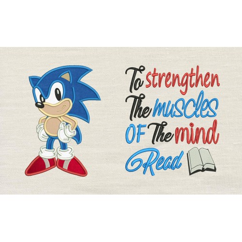 Sonic Applique To strengthen reading pillow