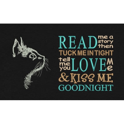 Cat with Read me a story Reading Pillow