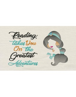 Jasmine with Reading takes you Reading Pillow