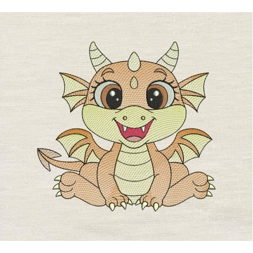 Baby Dragon embroidery design