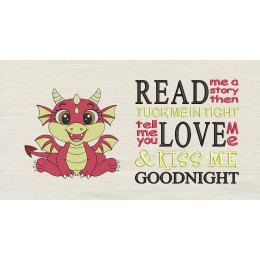 Baby Dragon with Read me a story Reading Pillow