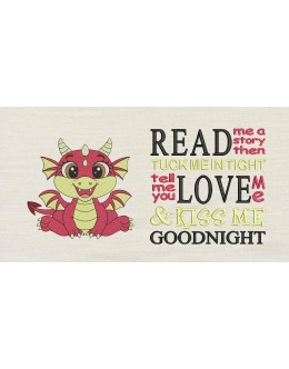 Baby Dragon with Read me a story Reading Pillow