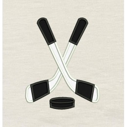 Hockey applique embroidery design