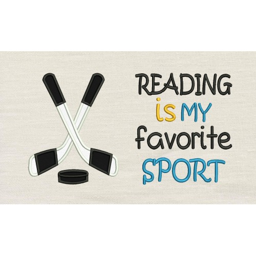 Hockey with Reading is my favorite sport reading pillow