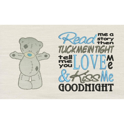 Teddy bear with Read me a story Reading Pillow