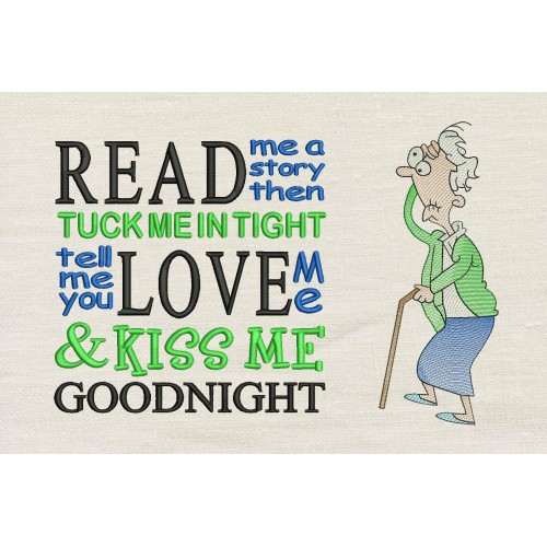 Grandma with Read me a story Reading Pillow