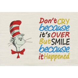 Cat in the hat Don't Cry reading pillow