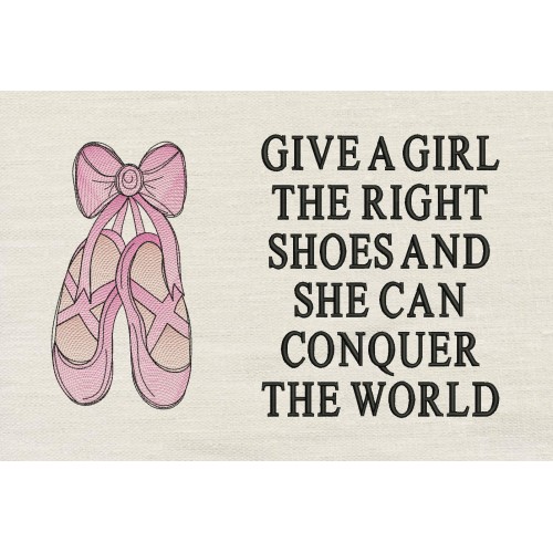 Ballet shoes with Give a girl Reading Pillow