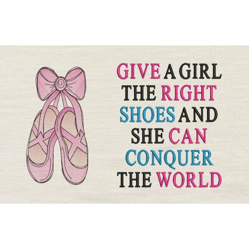 Ballet shoes with Give a girl Reading Pillow