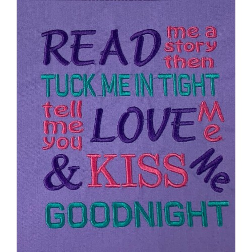 Read me a story embroidery design