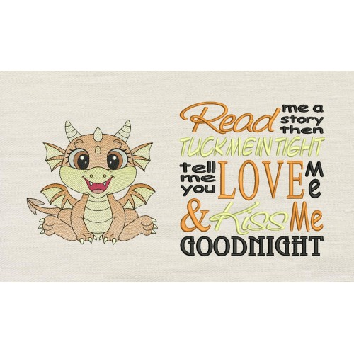 Baby Dragon with Read me a story Reading Pillow