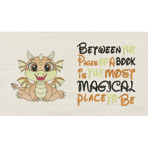 Baby Dragon with Between the Pages Reading Pillow