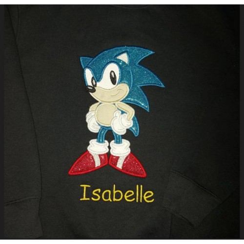 Sonic Applique embroidery design