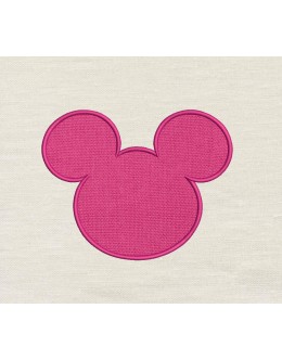 Minnie mouse face Applique embroidery design