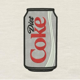 Diet Coke embroidery design