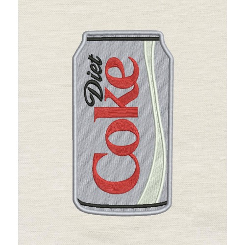 Diet Coke embroidery design