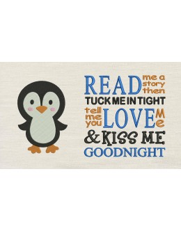 Penguin with Read me a story Reading Pillow