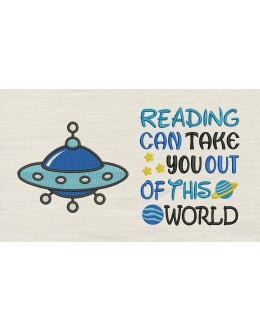 Spaceship with reading can take you Reading Pillow Spaceship with reading can take you Reading Pillow