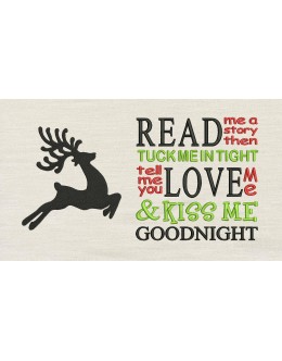 Reindeer with read me a story reading Pillow