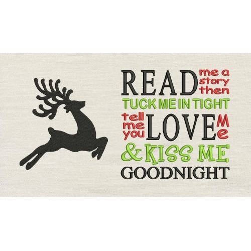 Reindeer with read me a story reading Pillow